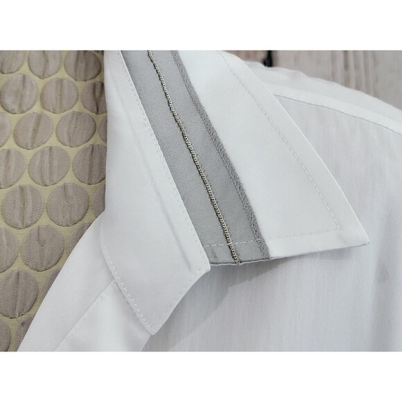 LM Women's Size 40 Marc Aurel White Classic Button Down Blouse Shirt Top EUC - Picture 3 of 15